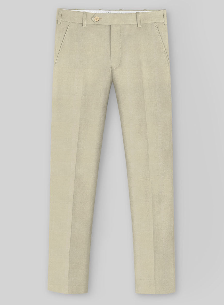 Napolean Light Beige Wool Double Breasted Suit - StudioSuits