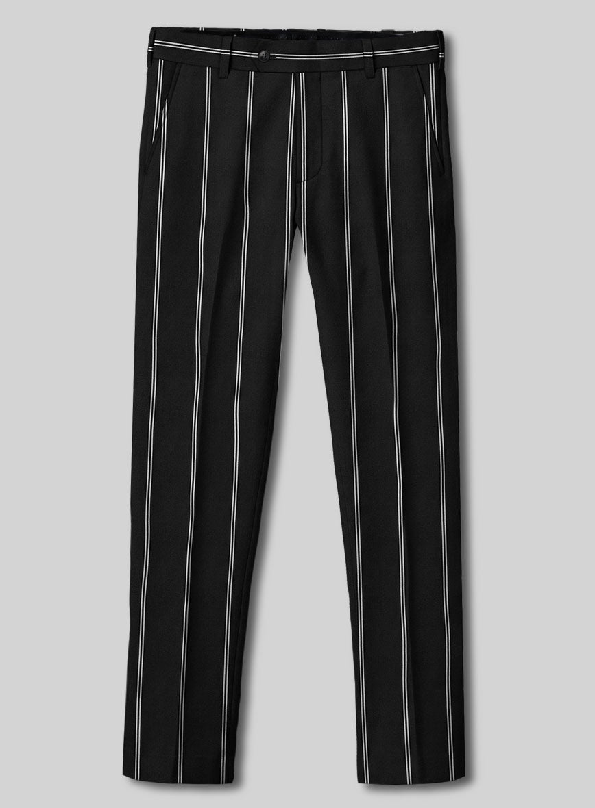 Napolean Lucerra Black Wool Pants - StudioSuits