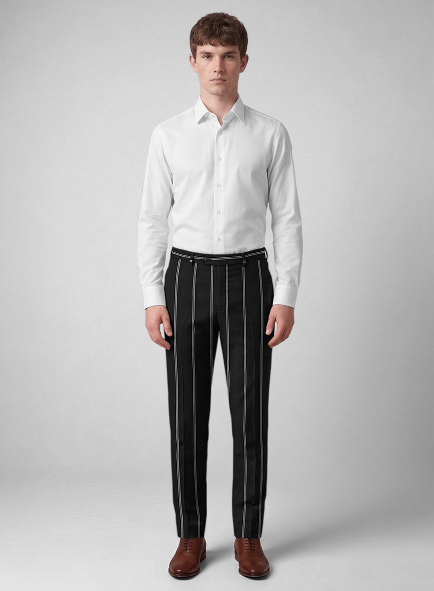 Napolean Lucerra Black Wool Pants - StudioSuits