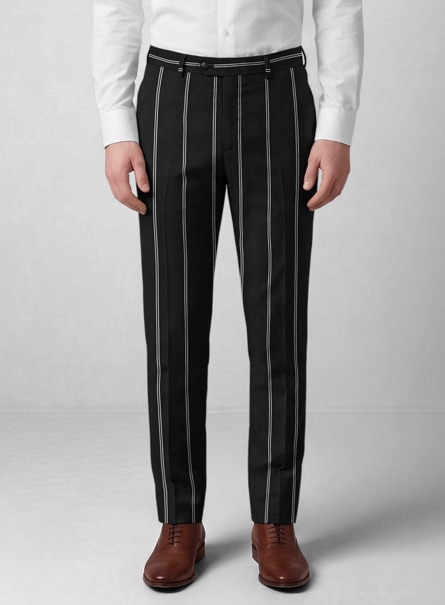 Napolean Lucerra Black Wool Pants - StudioSuits
