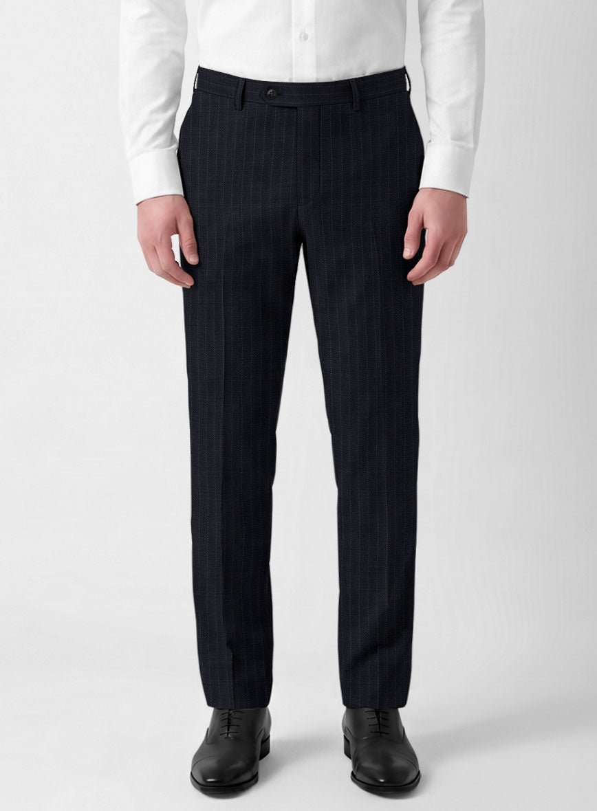 Napolean Maris Indigo Wool Pants - StudioSuits