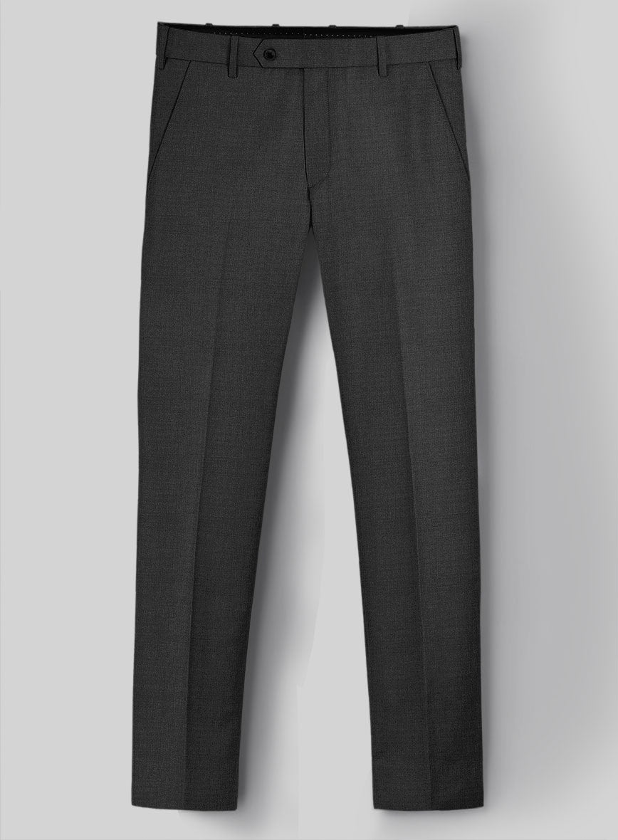 Napolean Mid Charcoal Wool Double Breasted Suit - StudioSuits