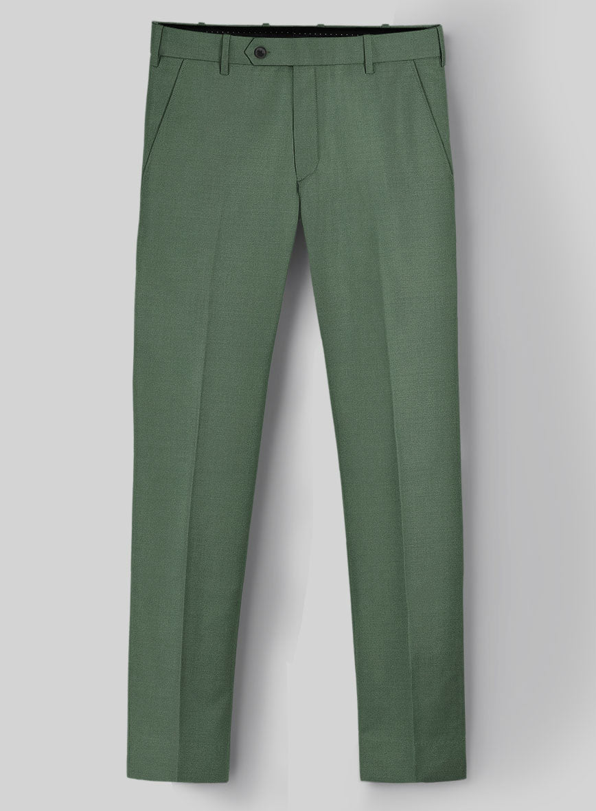 Napolean Moss Green Wool Double Breasted Suit - StudioSuits