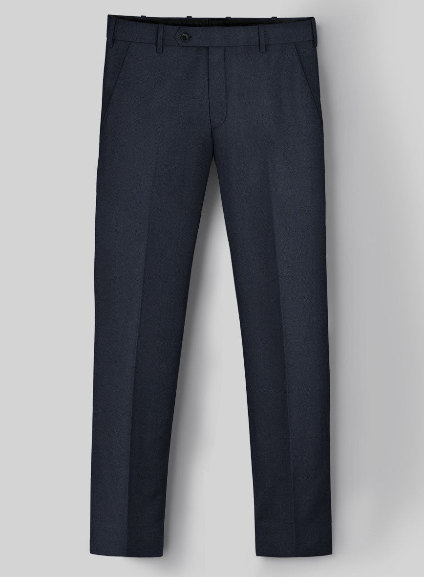 Napolean Navy Blue Wool Double Breasted Suit - StudioSuits