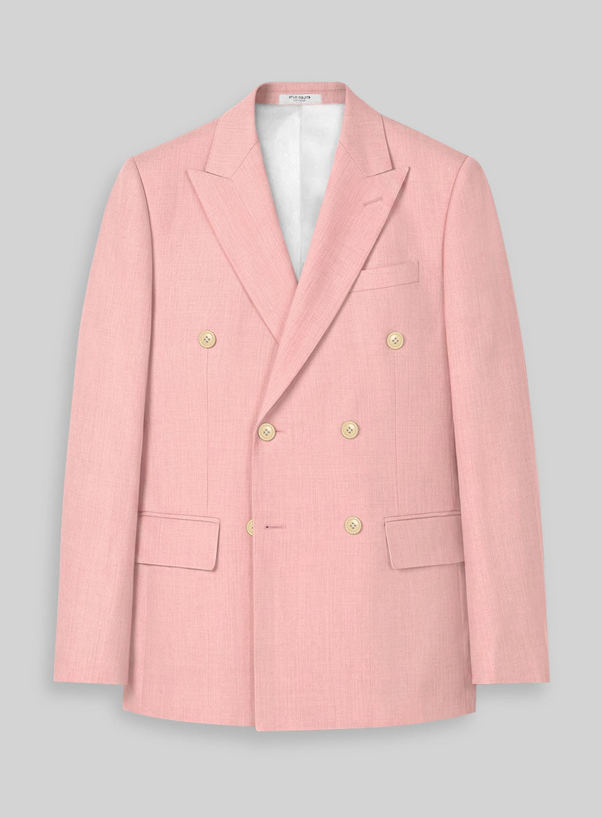 Napolean Runway Pink Wool Double Breasted Jacket - StudioSuits