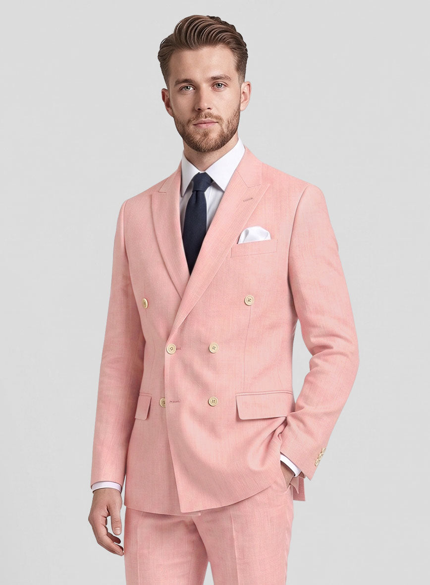 Napolean Runway Pink Wool Double Breasted Jacket - StudioSuits