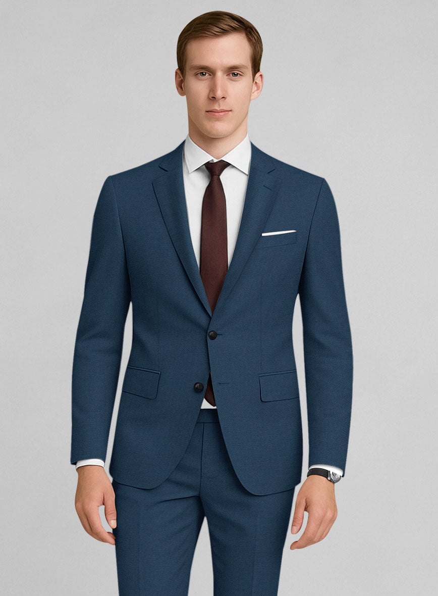 Napolean Stretch Powder Blue Wool Jacket - StudioSuits