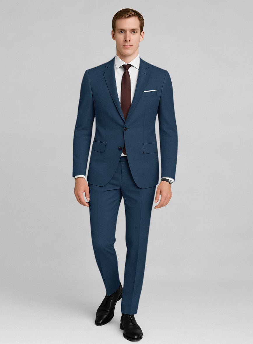 Napolean Stretch Powder Blue Wool Suit - StudioSuits