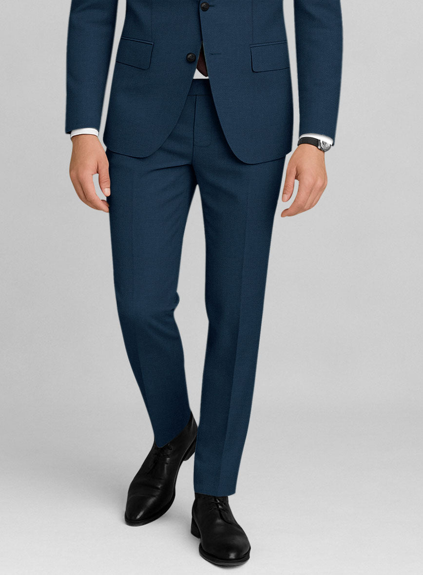 Napolean Stretch Powder Blue Wool Pants - StudioSuits