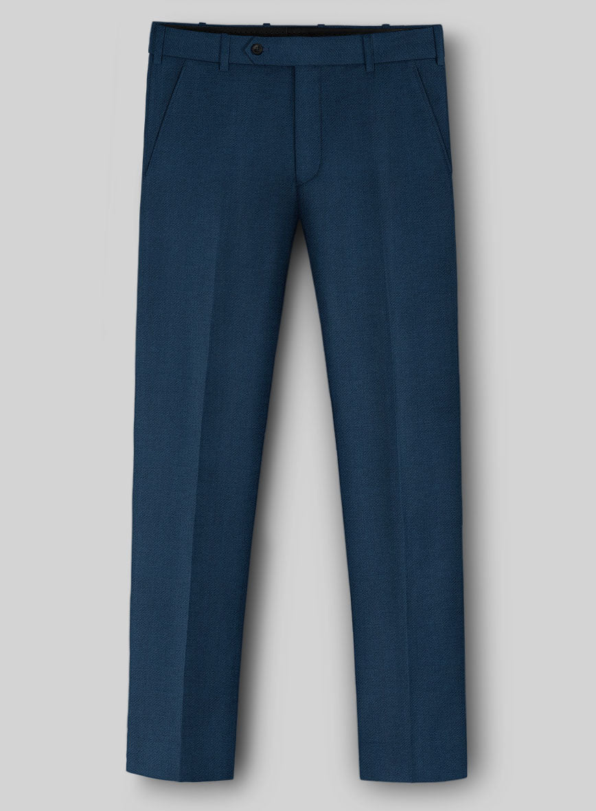 Napolean Stretch Powder Blue Wool Pants - StudioSuits