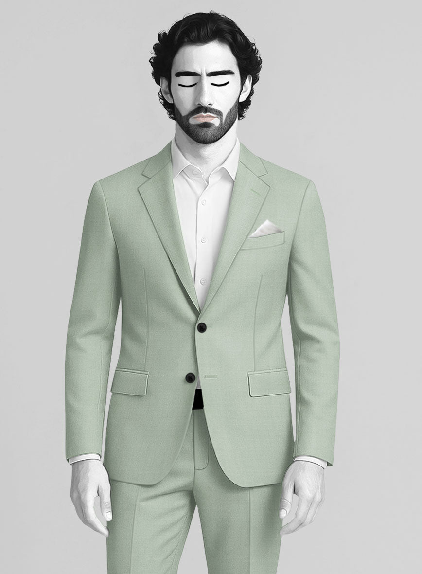 Napolean Stretch Sage Green Wool Suit - StudioSuits