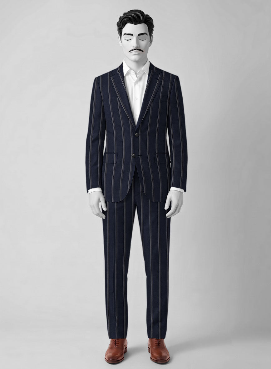 Napolean Valdoro Blue Wool Suit - StudioSuits