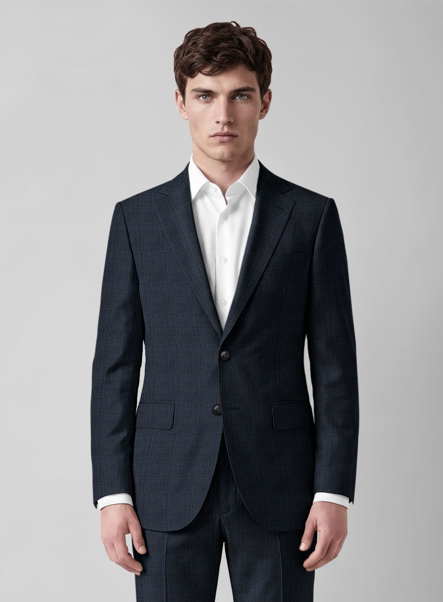 Napolean Vaughn Blue Wool Jacket - StudioSuits