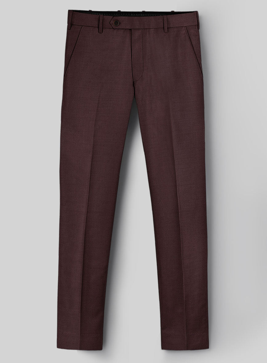 Napolean Wine Wool Double Breasted Suit - StudioSuits