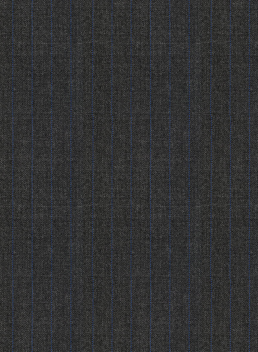 Napolean Abelino Stripe Gray Wool Jacket - StudioSuits