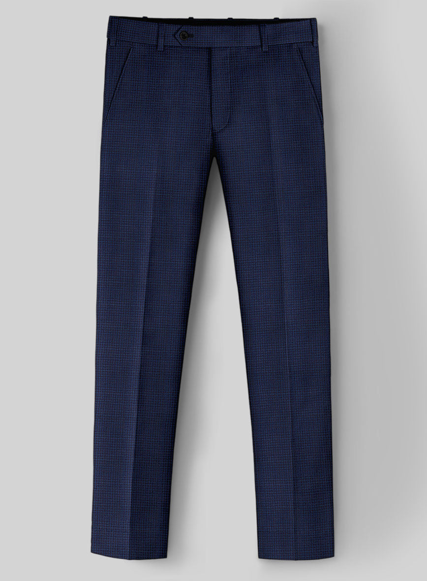 Napolean Alda Gingham Blue Wool Suit - StudioSuits