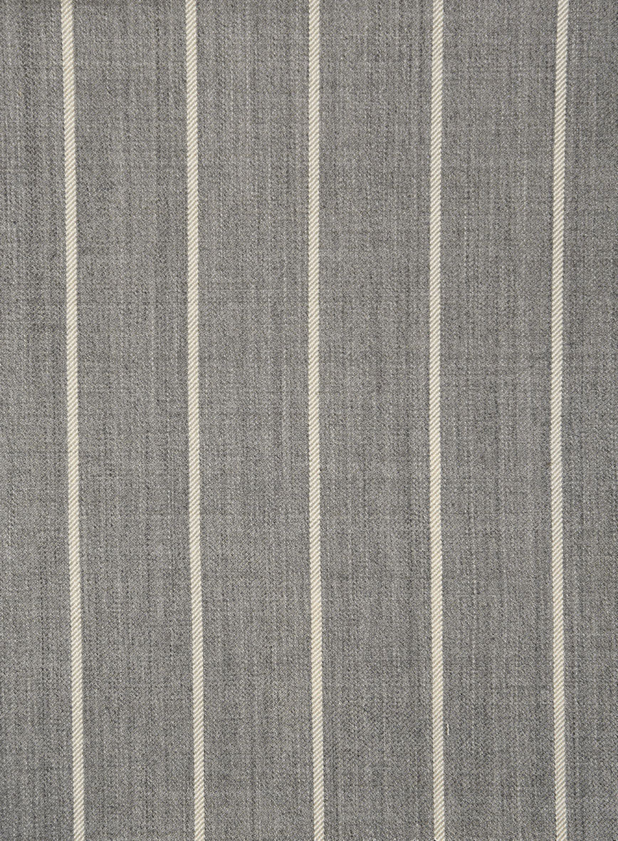 Napolean Alonzo Stripe Gray Wool Jacket - StudioSuits