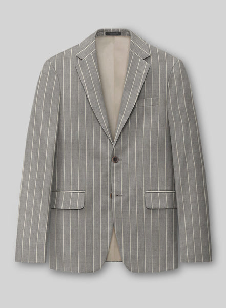Napolean Alonzo Stripe Gray Wool Jacket – StudioSuits