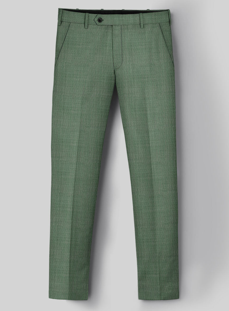 Napolean Amaro Sage Green Wool Pants - StudioSuits