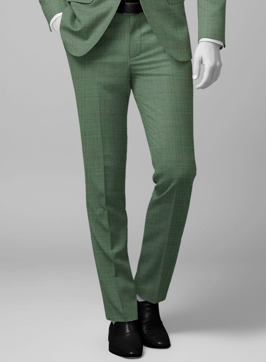 Napolean Amaro Sage Green Wool Pants - StudioSuits