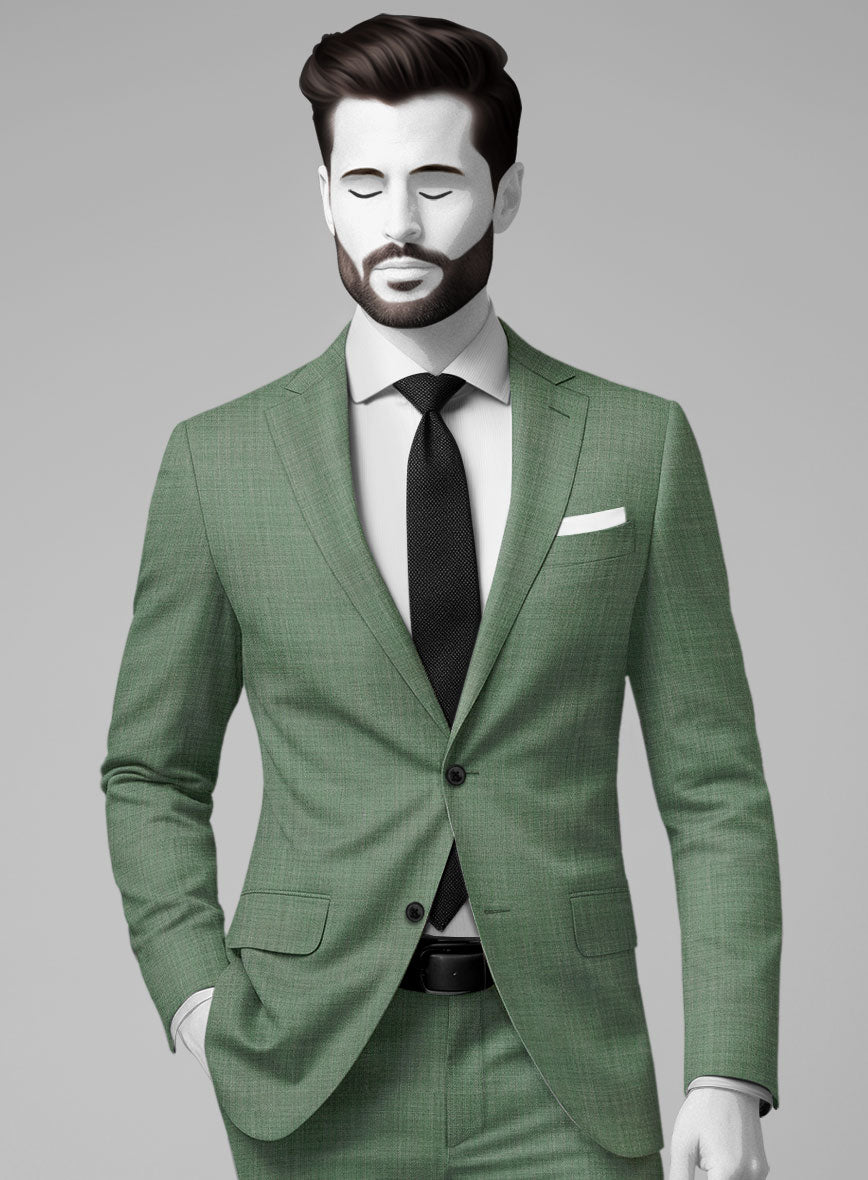 Napolean Amaro Sage Green Wool Suit - StudioSuits