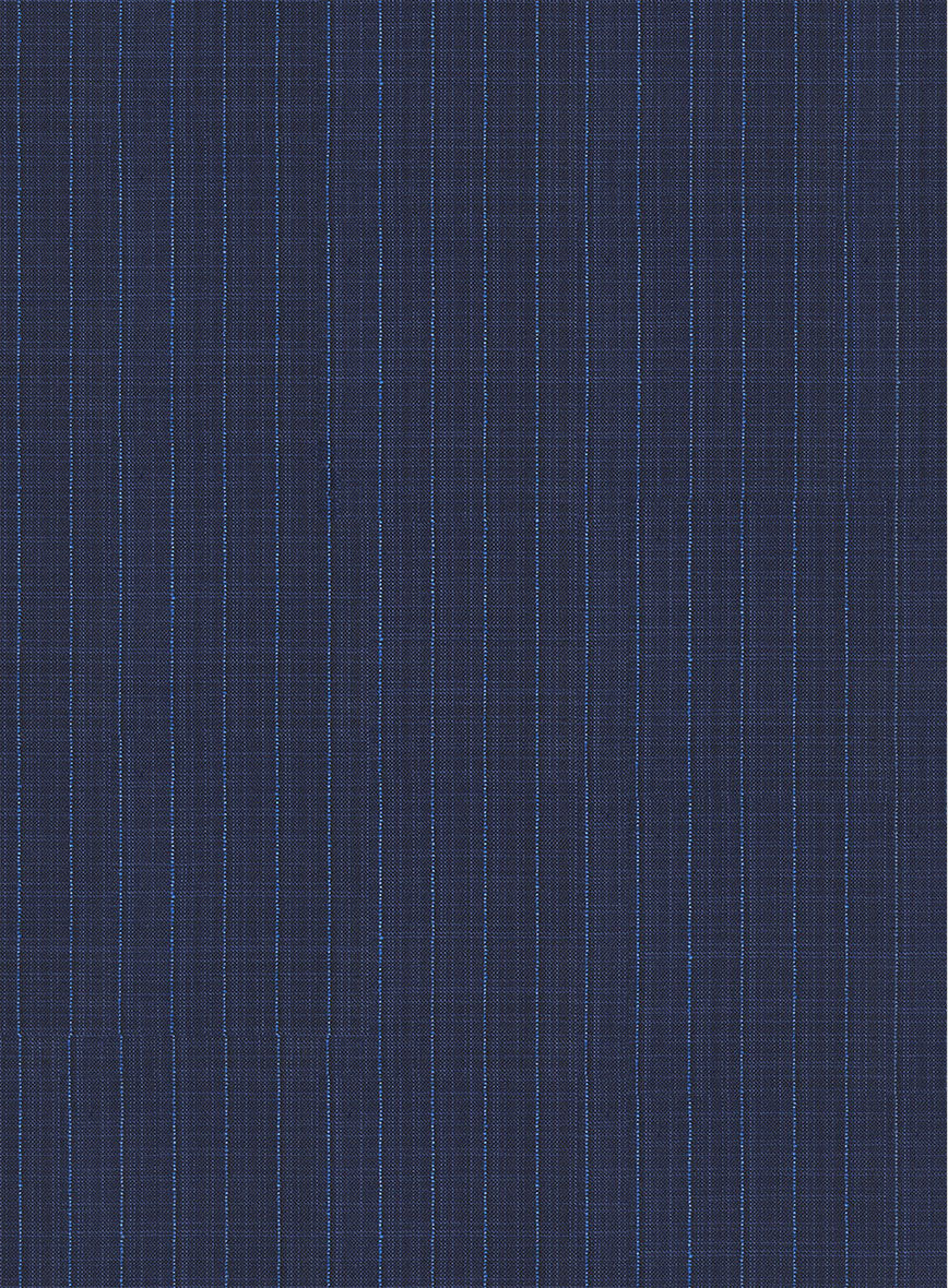 Napolean Argio Stripe Ink Blue Wool Pants - StudioSuits