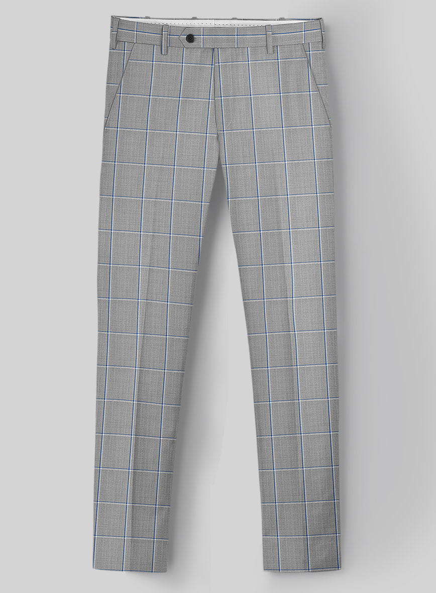 Napolean Aria Light Gray Wool Pants - StudioSuits