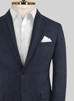 Napolean Ariel Nailhead Blue Wool Suit - StudioSuits