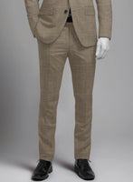 Napolean Ariel Nailhead Brown Wool Suit - StudioSuits