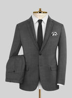 Napolean Ariel Nailhead Charcoal Wool Suit - StudioSuits