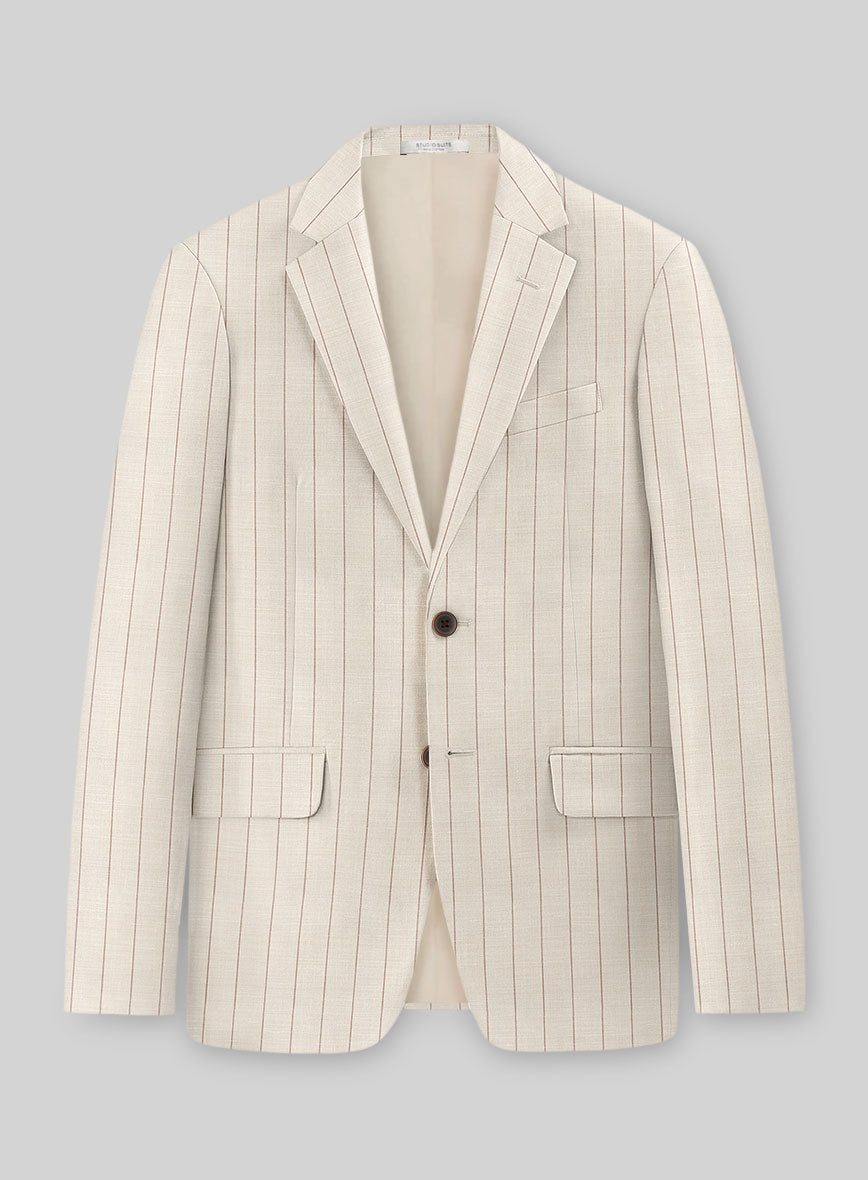 Napolean Artisan Band Beige Wool Suit