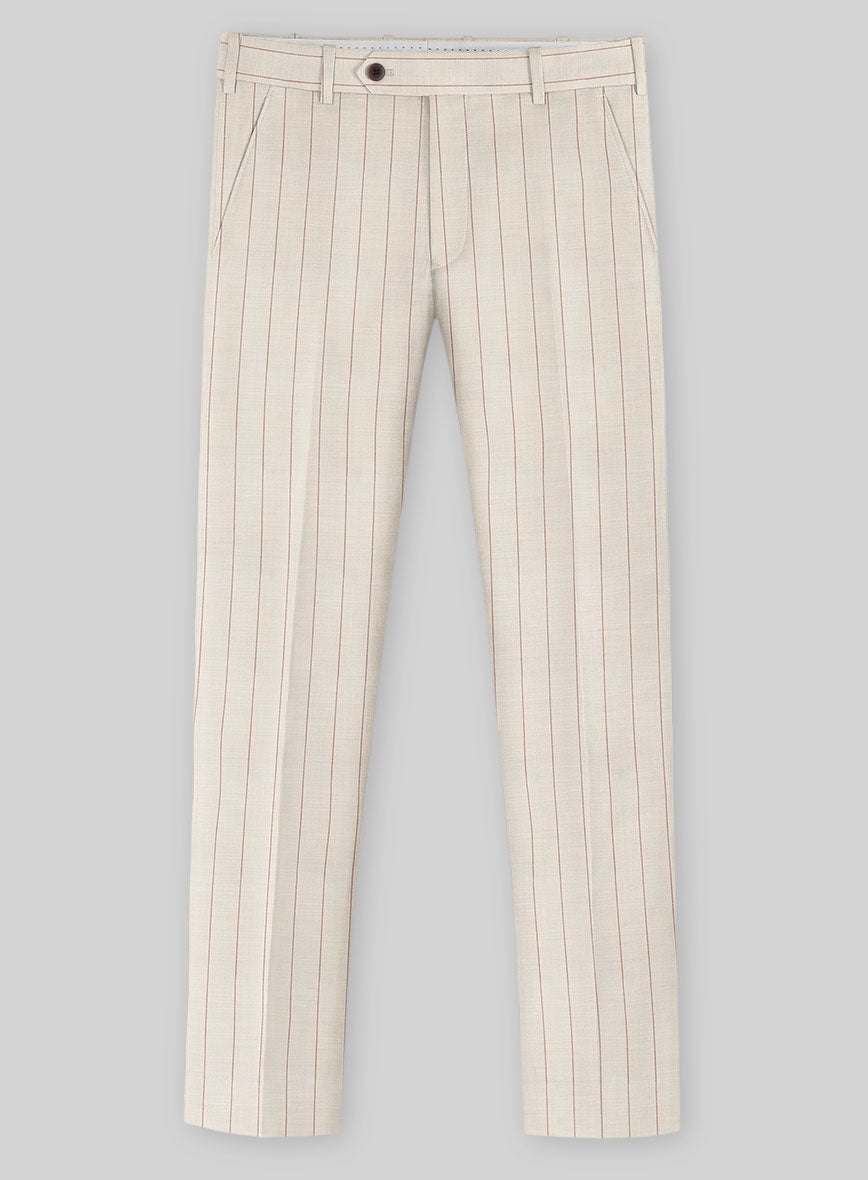 Napolean Artisan Band Beige Wool Pants