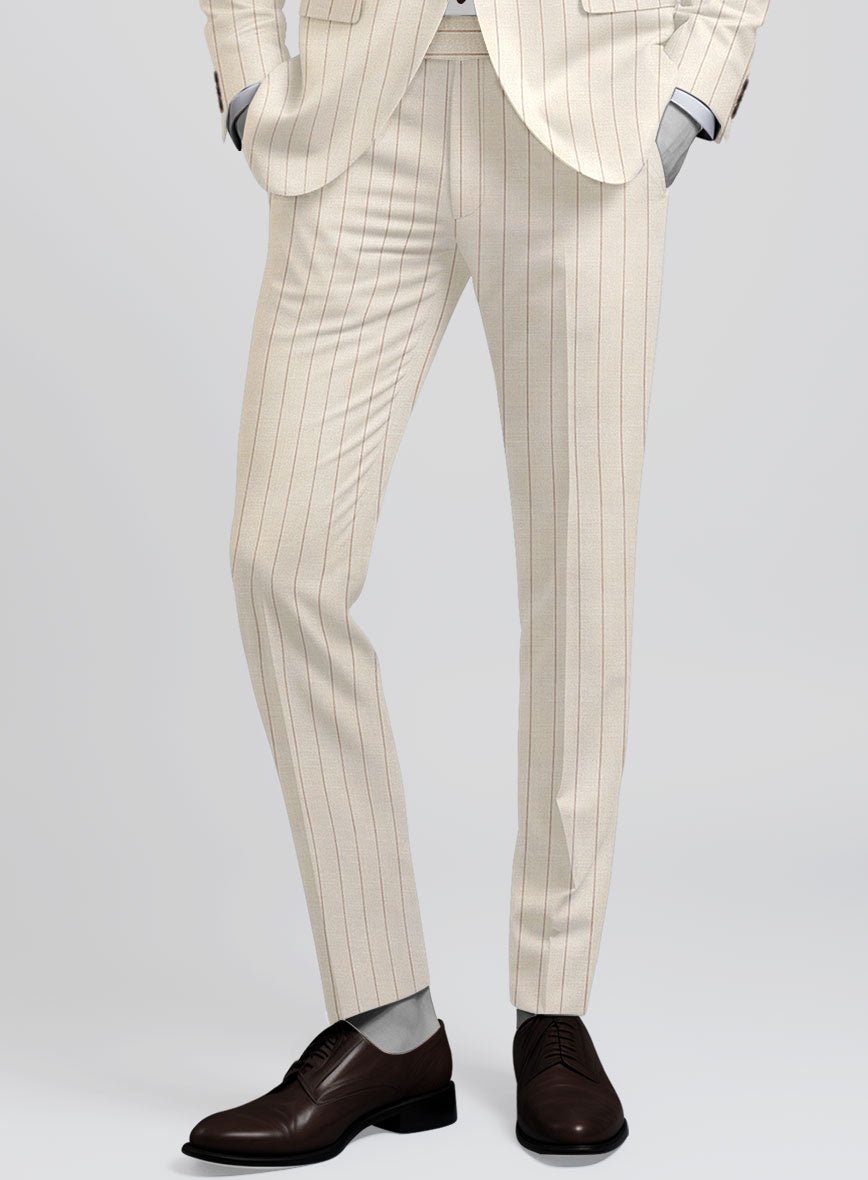 Napolean Artisan Band Beige Wool Pants