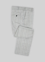 Napolean Artisan Band Gray Wool Pants - StudioSuits