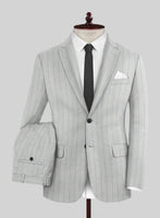 Napolean Artisan Band Gray Wool Suit - StudioSuits