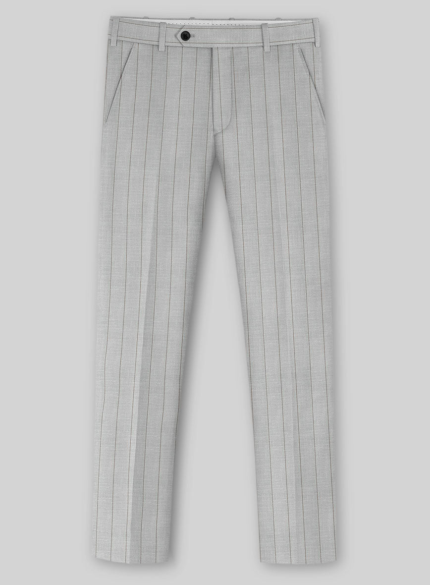 Napolean Artisan Band Gray Wool Suit - StudioSuits