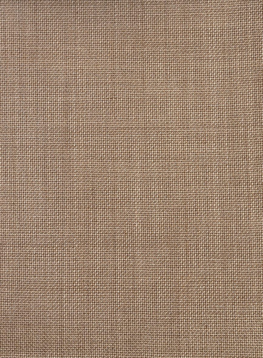 Napolean Arvett Basket Weave Light Brown Wool Pants - StudioSuits