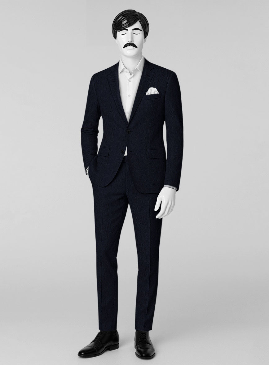 Napolean Astrale Twill Dark Blue Wool Suit - StudioSuits
