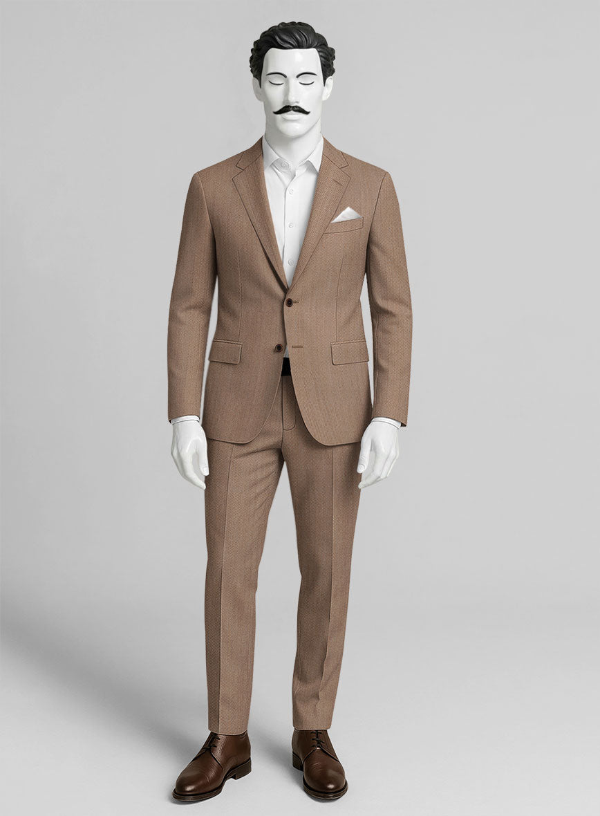 Napolean Astrale Twill Brown Wool Suit - StudioSuits