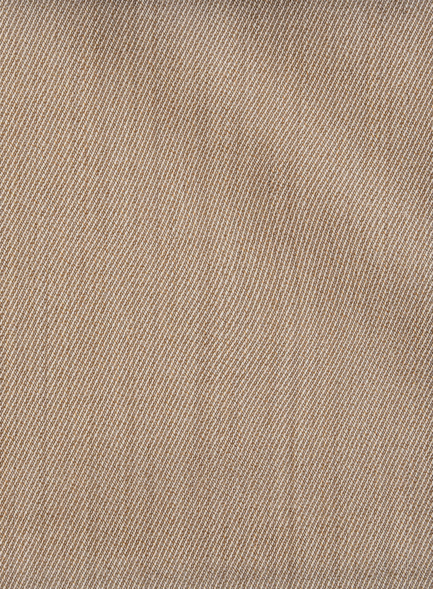 Napolean Astrale Twill Light Brown Wool Pants - StudioSuits