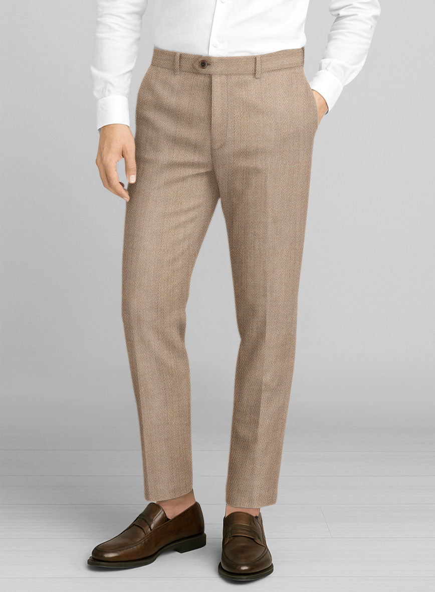 Napolean Astrale Twill Light Brown Wool Suit - StudioSuits