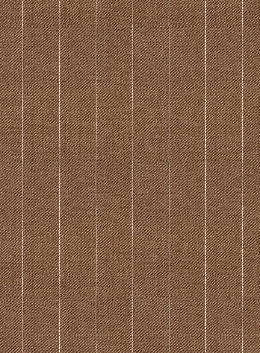 Napolean Avrino Stripe Brown Wool Suit - StudioSuits