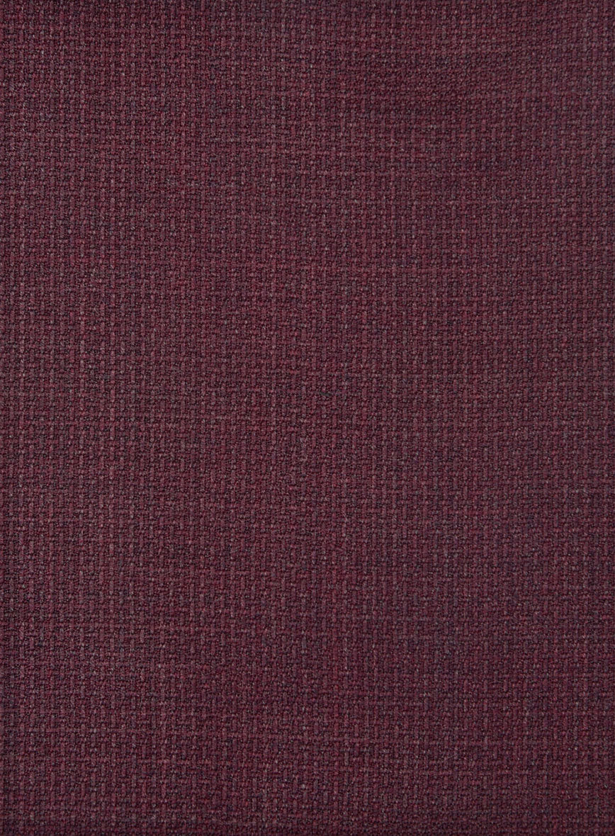 Napolean Basket Weave Wine Wool Pants - StudioSuits