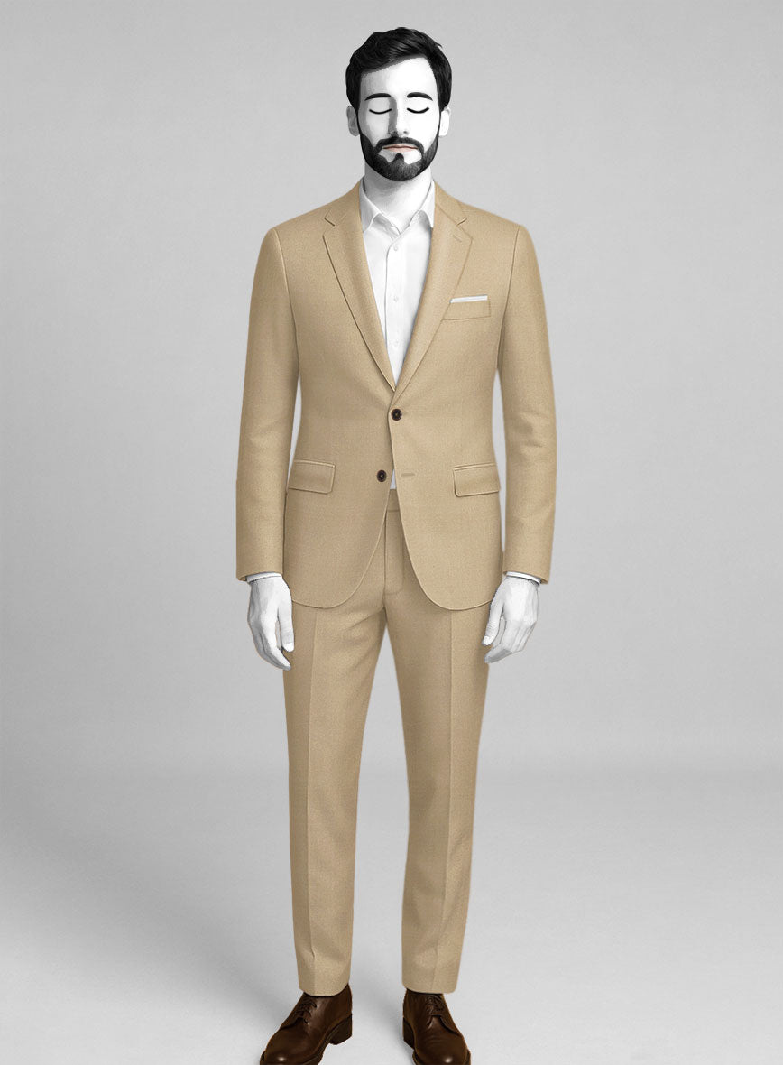 Napolean Biscuit Khaki Wool Suit - StudioSuits