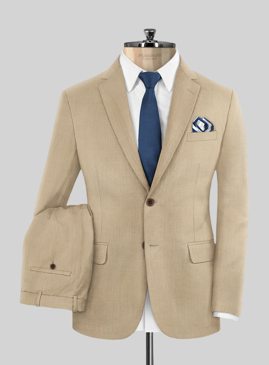 Napolean Biscuit Khaki Wool Suit - StudioSuits