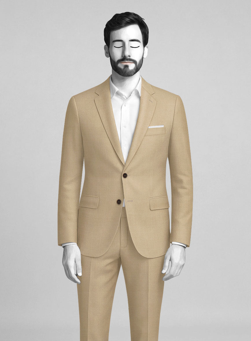 Napolean Biscuit Khaki Wool Suit - StudioSuits