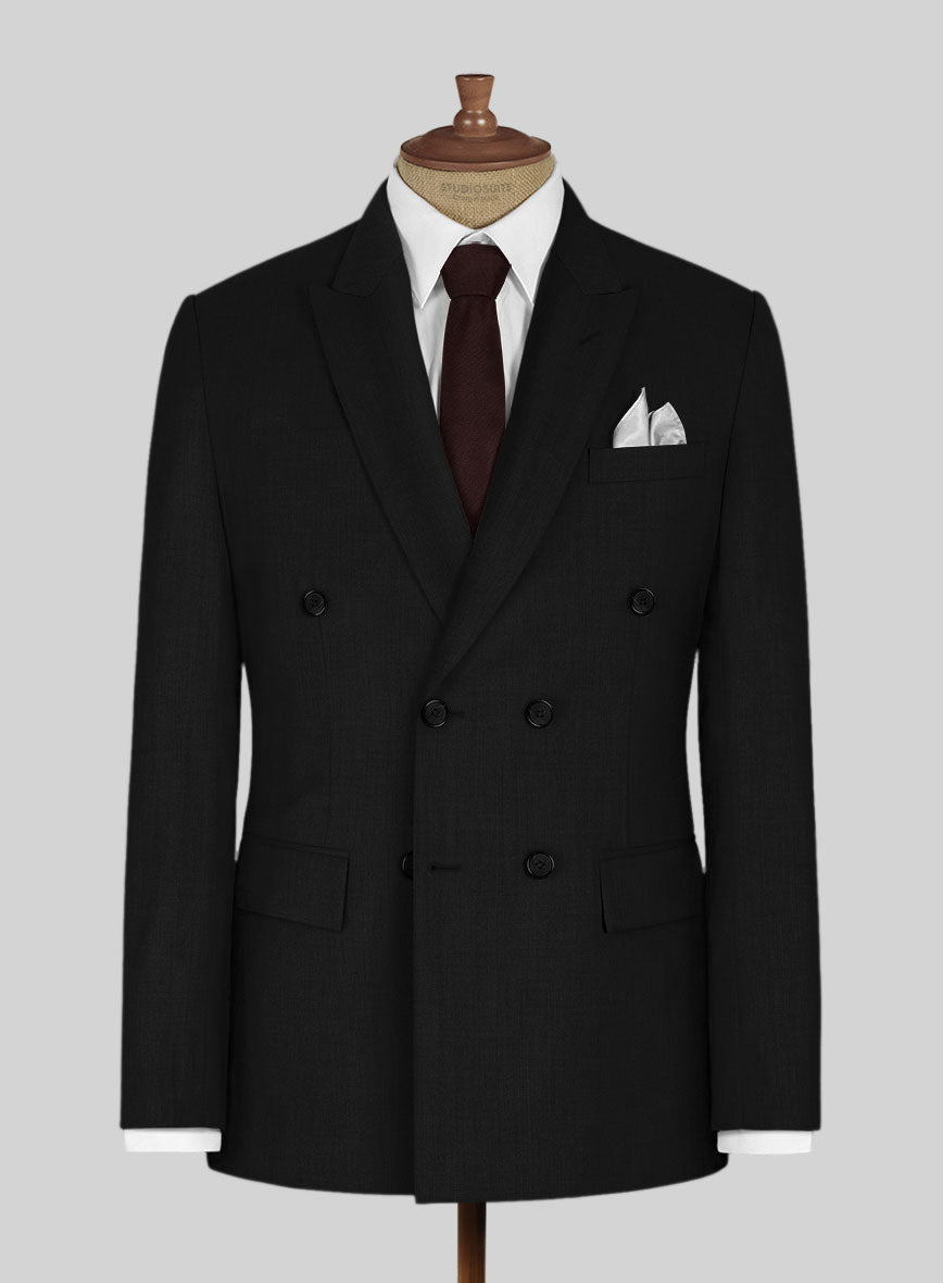 Napolean Black Wool Suit - StudioSuits