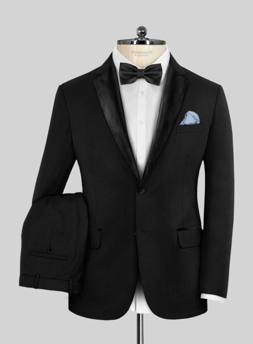 Napolean Black Wool Tuxedo Suit – StudioSuits