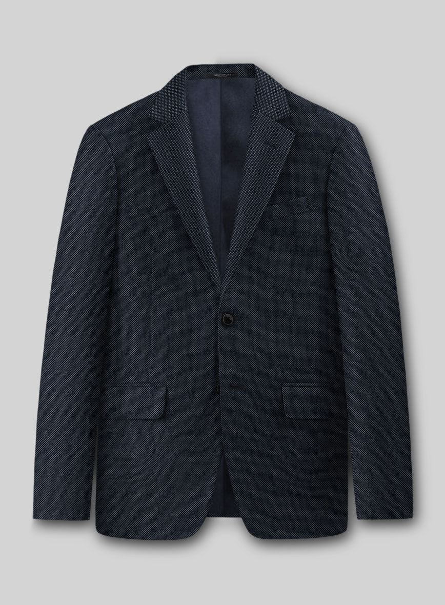 Napolean Blue Birdseye Wool Jacket - StudioSuits