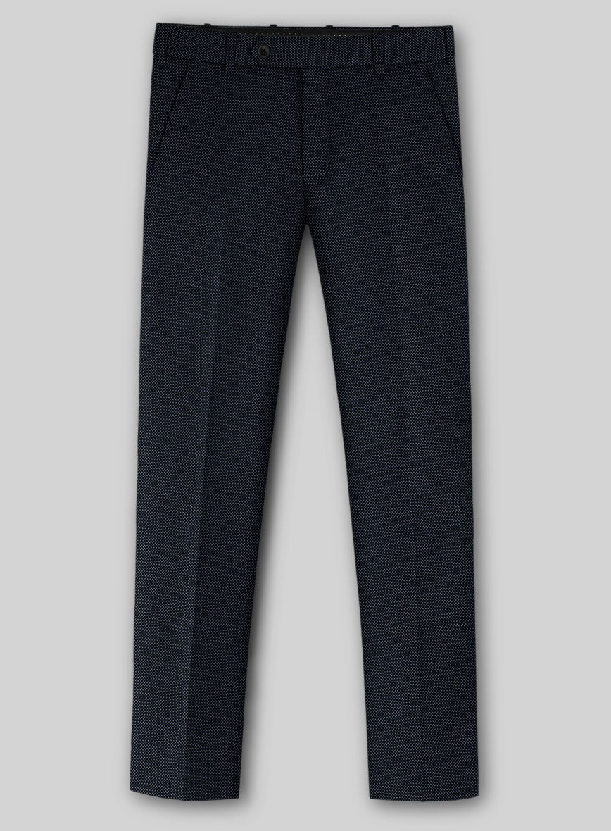 Napolean Blue Birdseye Wool Pants - StudioSuits